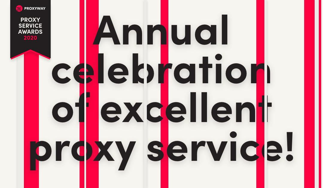 Proxy Service Awards 2020