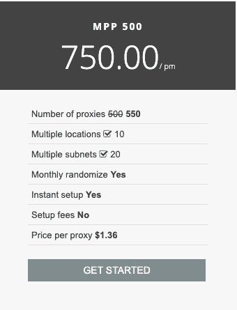 Myprivateproxy tested pricing