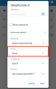 How to set an Android proxy server for Wi-Fi networks