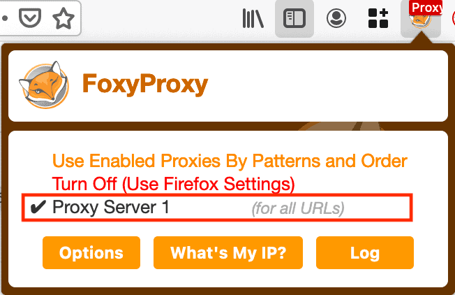 foxyproxy firefox enable profile