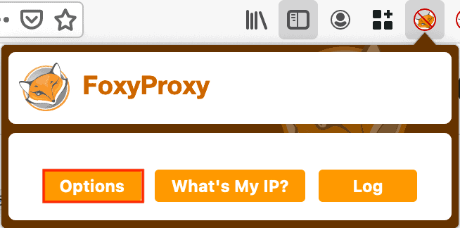 foxyproxy firefox extension options