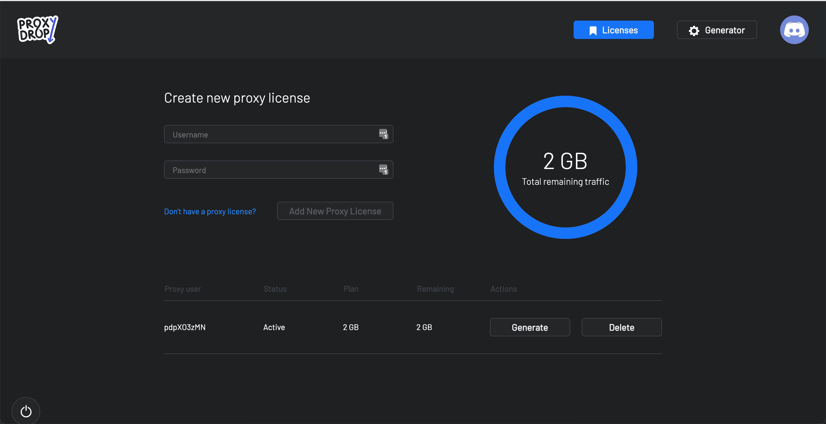 proxydrop dashboard
