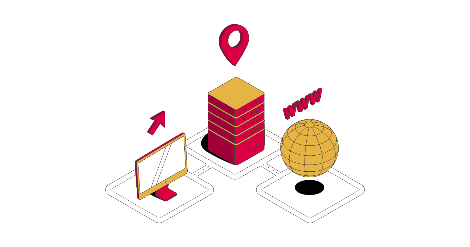 Private proxies thumbnail new layout - computer monitor, data center and a globe