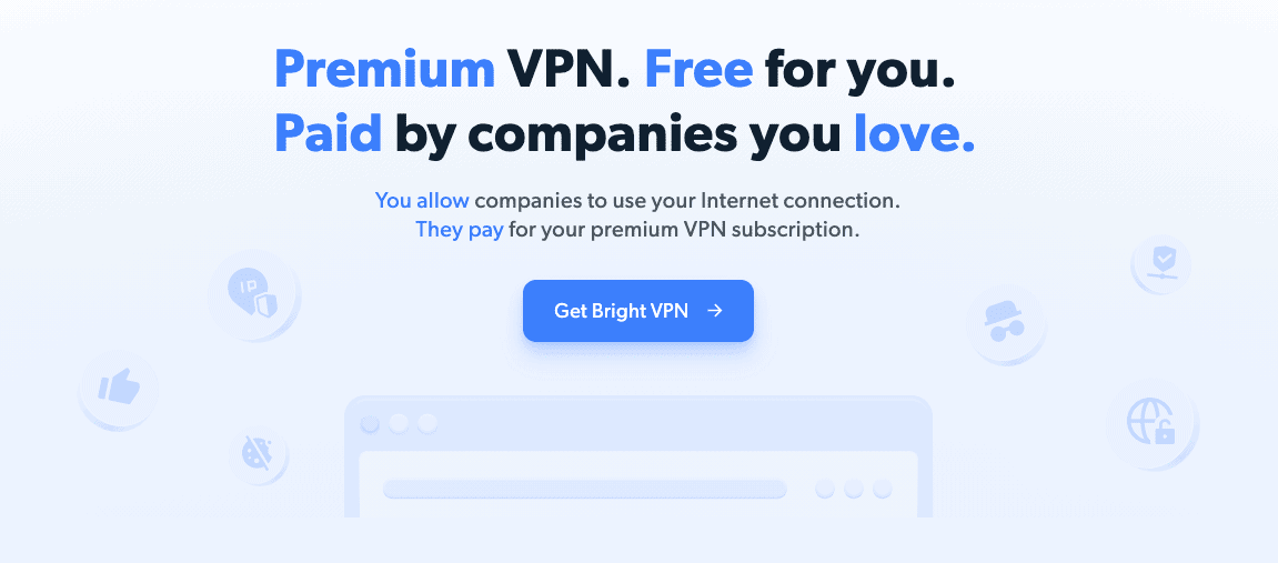 Bright VPN homepage