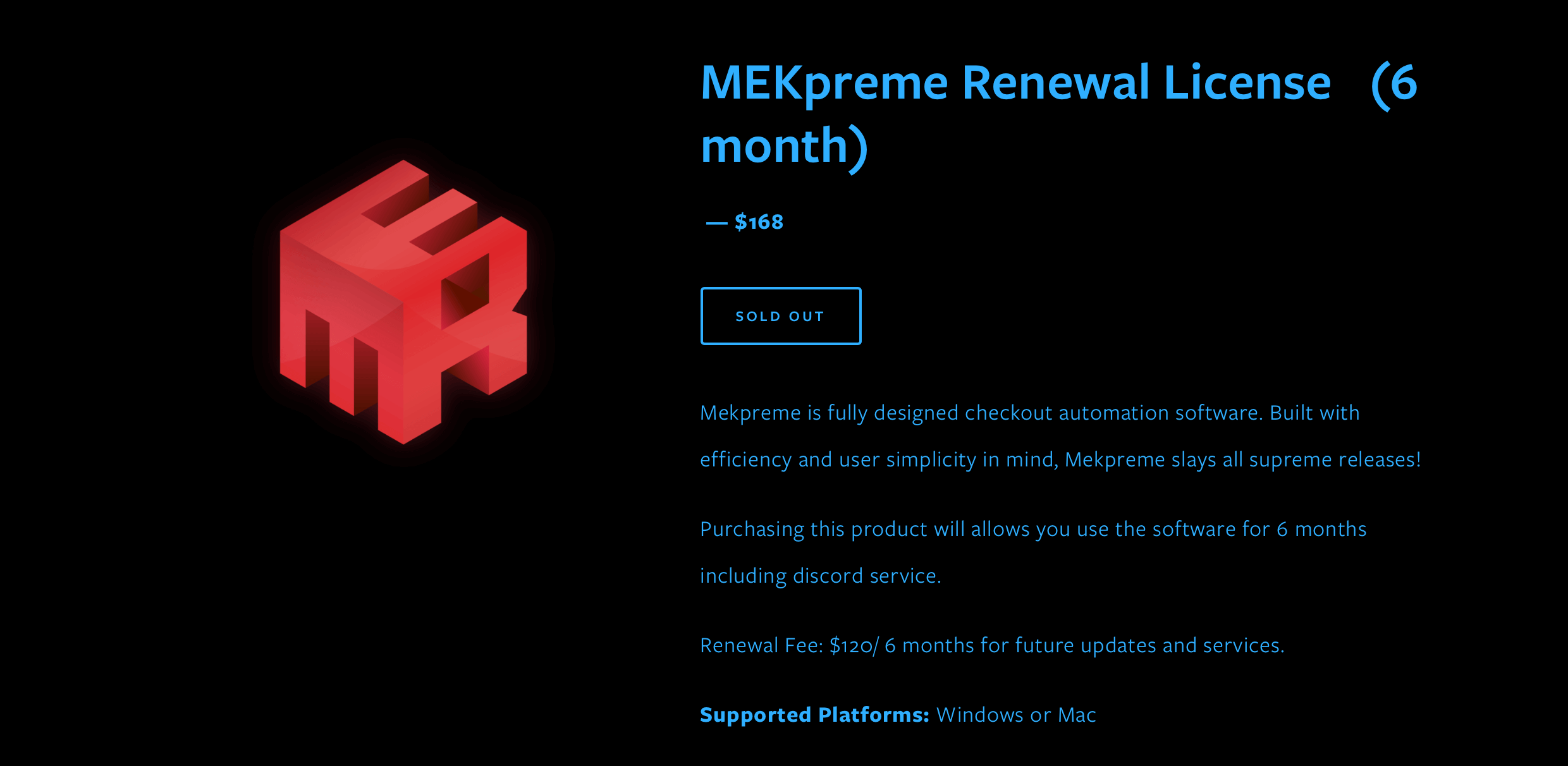 mekpreme bot homepage
