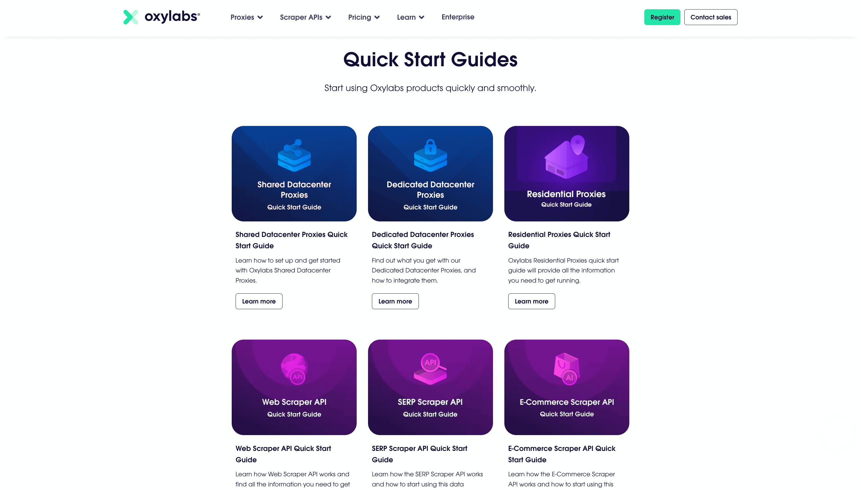 oxylabs quick start guides