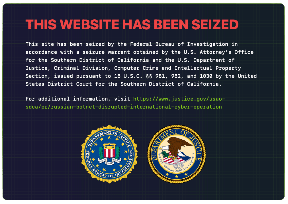 rsocks website seized notice