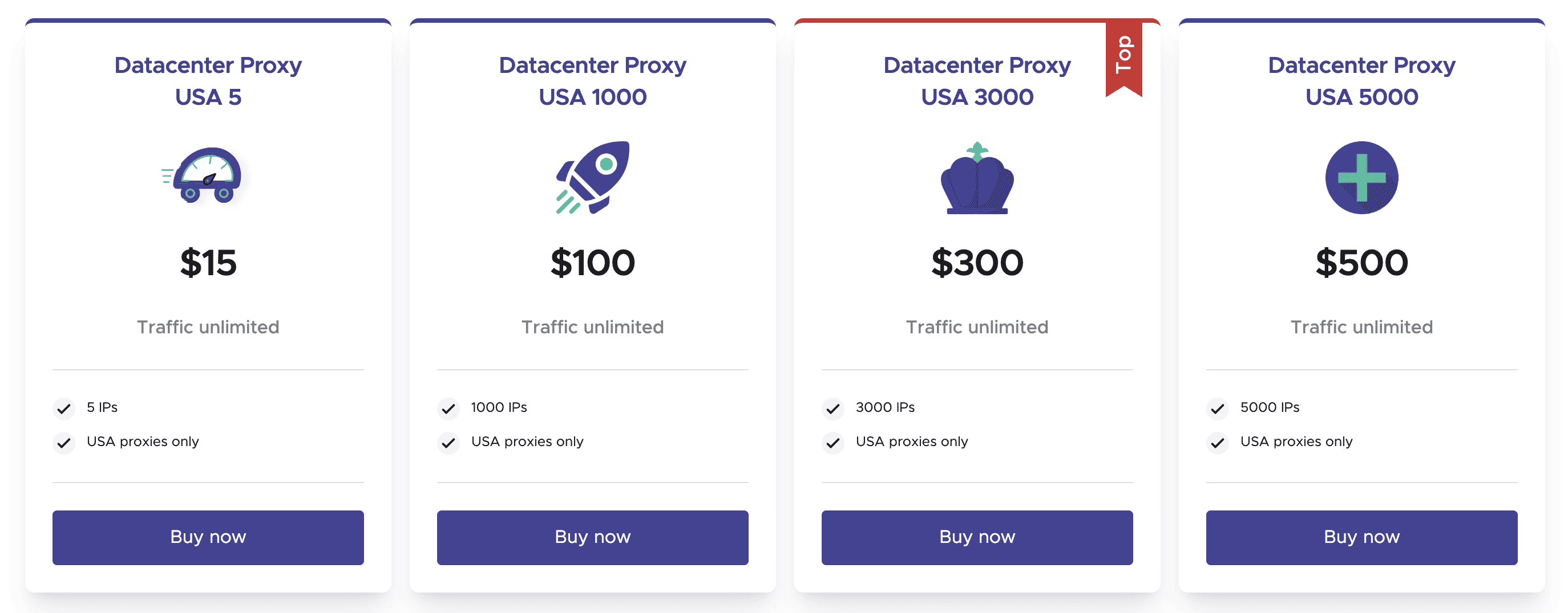 infatica shared datacenter proxy plans