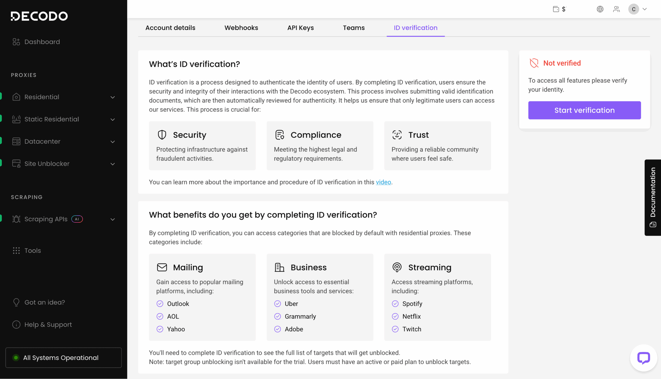 decodo kyc procedure