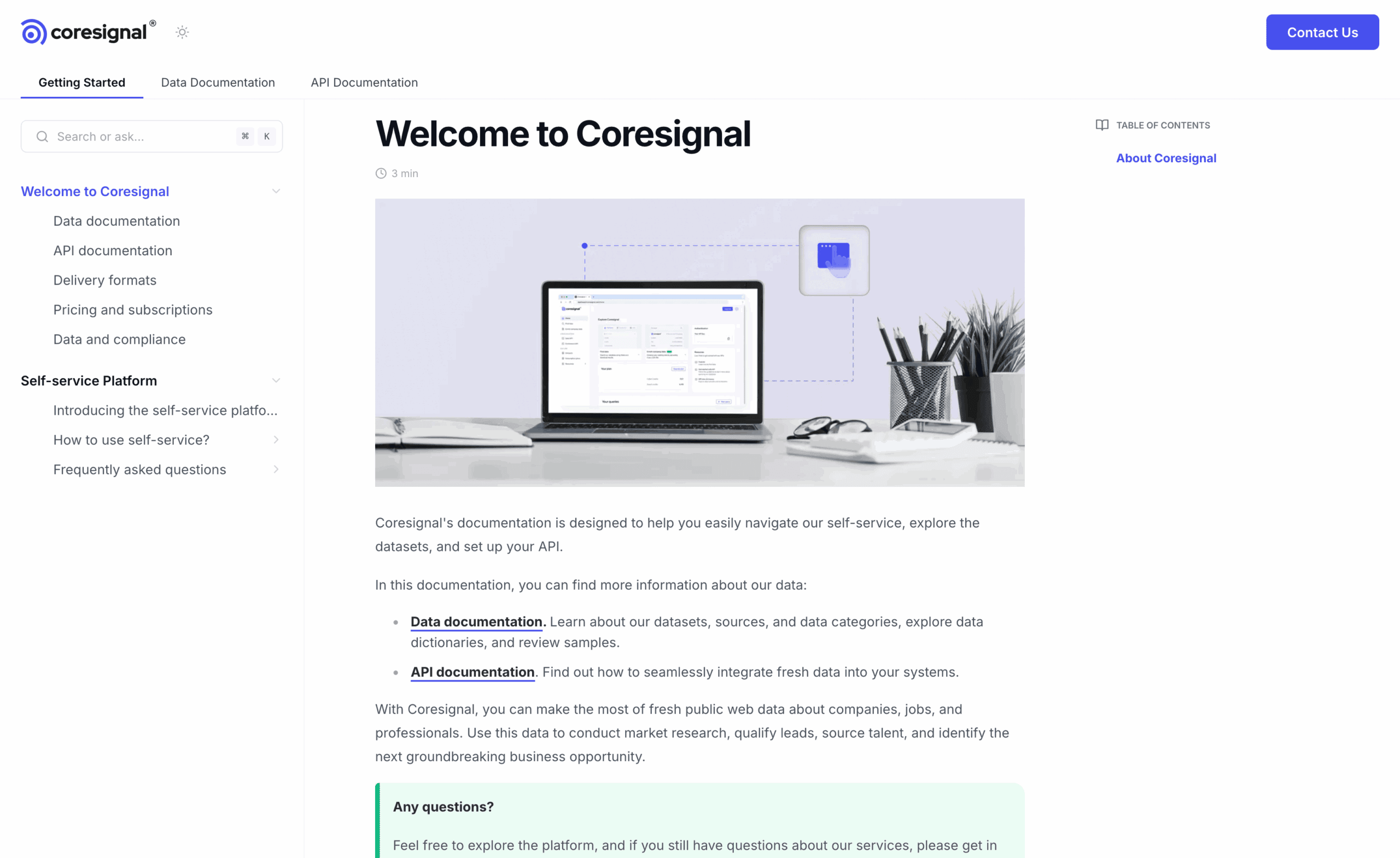coresignal public documentation