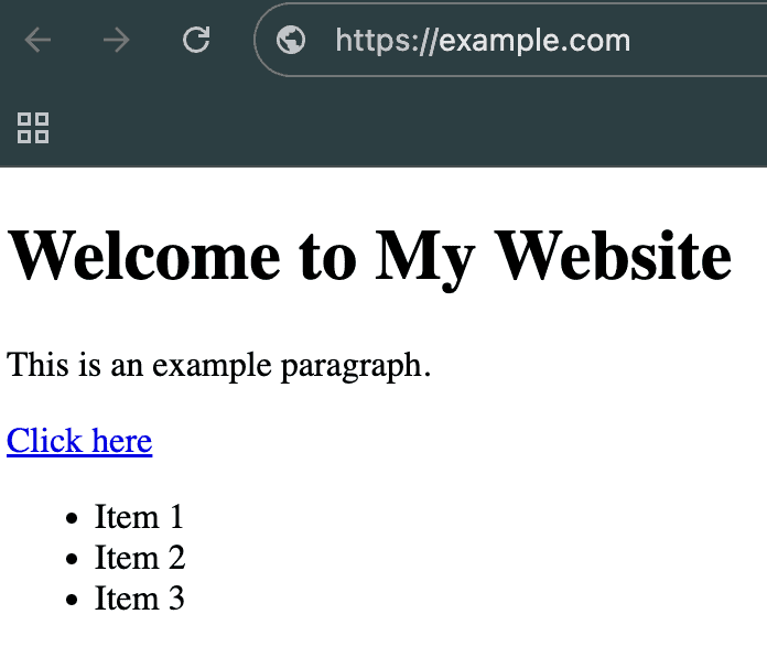 example of browser--rendered website