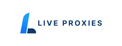 live proxies logo with a white background