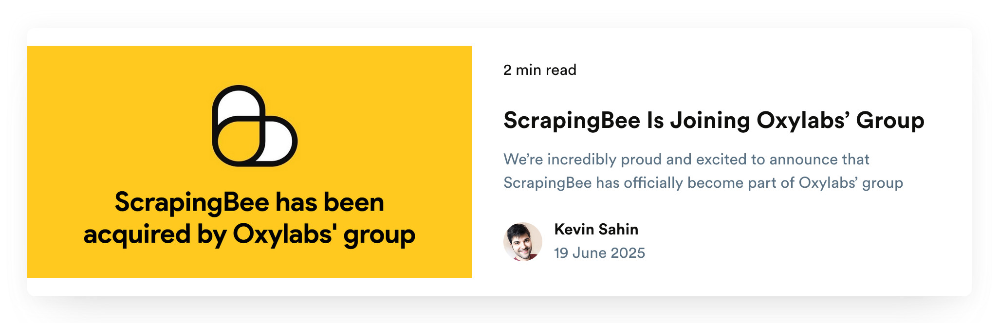 scrapingbee acquisition news