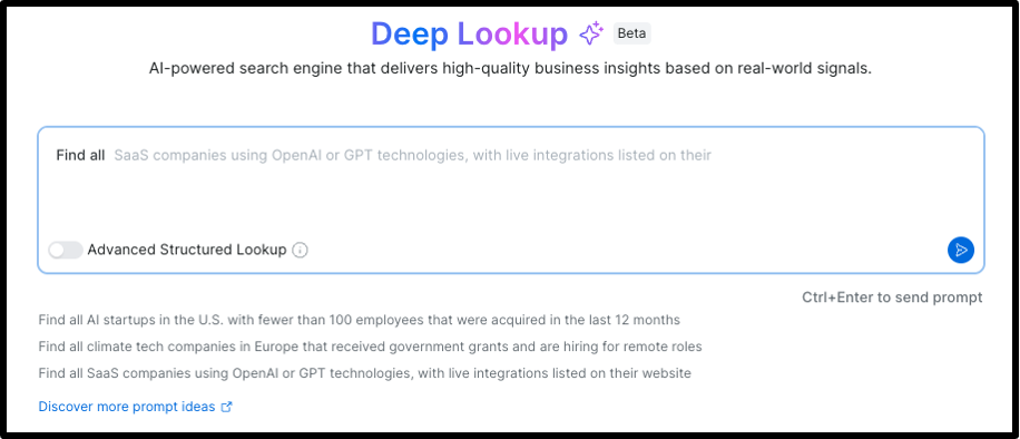 bright data deep lookup interface