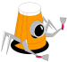 orange spider robot