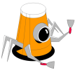 orange spider robot